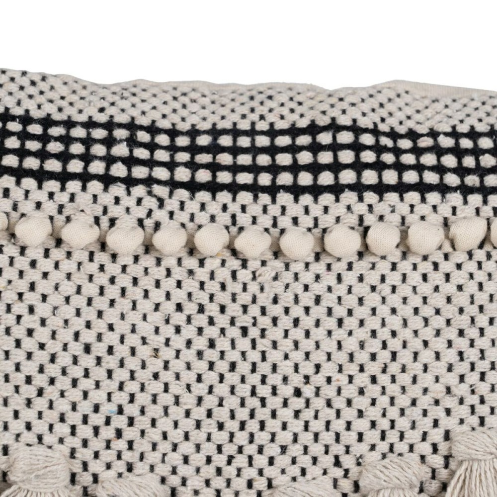 Coussin Coton Noir Beige 30 x 60 cm