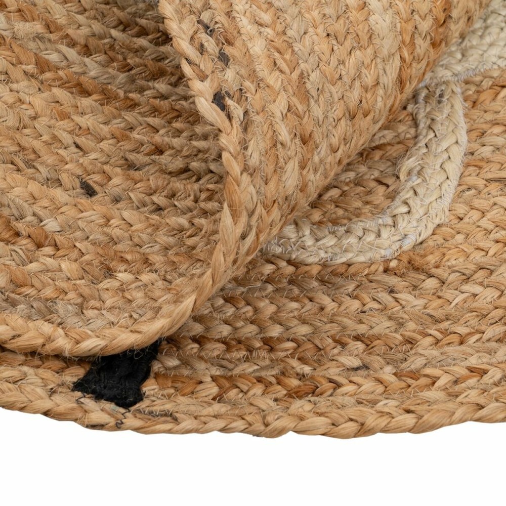 Teppich Löwe Weiß Beige 100 % Jute 100 x 100 cm