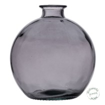 Vase Grau Recyceltes Glas 16 x 16 x 18 cm