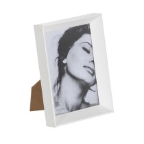 Cadre photo Blanc Bois Verre 12 x 2,5 x 17 cm