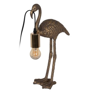 Tischlampe Flamingo Gold Polyesterharz 40 W 220-240 V 23 x 11,5 x 39,5 cm