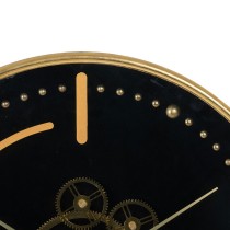 Wanduhr Schwarz Gold Eisen 46 x 7 x 46 cm