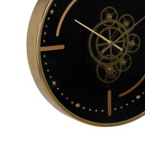 Wanduhr Schwarz Gold Eisen 46 x 7 x 46 cm