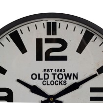 Wall Clock White Black Iron 46 x 46 x 6 cm