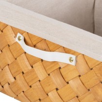 Set de basket Naturel Bois Tissu 39,5 x 30 x 24 cm (3 Unités)