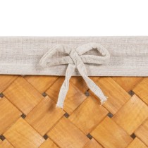 Basket set Natural Wood Fabric 39,5 x 30 x 24 cm (3 Units)