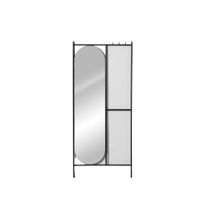 Hat stand Black Iron Mirror 70 x 4 x 160,5 cm