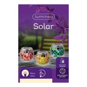 Solar lamp Lumineo 894596 Mosaic 9 cm