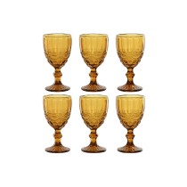 Set of cups Home ESPRIT Amber Crystal 325 ml (6 Units)