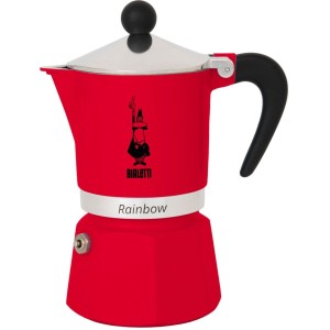 Italian Coffee Pot Bialetti Rainbow Red Aluminium 60 ml