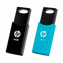 Clé USB HP V212W Noir Noir/Bleu 64 GB 2 Unités (2 Unités)