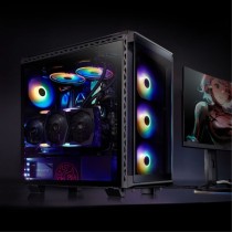 Gehäuse Semitour Mikro ATX / Mini ITX / ATX XPG Battlecruiser Schwarz ARGB