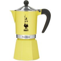 Italian Coffee Pot Bialetti Rainbow Yellow 6 Cups