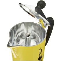 Italian Coffee Pot Bialetti Rainbow Yellow 6 Cups