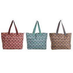 Sac-à-main Femme Home ESPRIT Marron Turquoise Corail 55 x 14 x 35 cm (3 Unités)