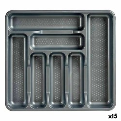 Cutlery Organiser Kinvara 041188 Grey Plastic 39 x 5 x 42,5 cm (15 Units)