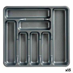 Range-couverts Gris Plastique 39 x 5 x 42,5 cm (15 Unités)