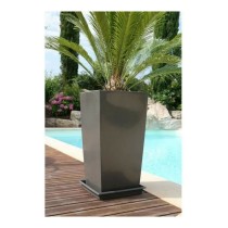 Blumentopf Riviera Nuance Grau karriert 29 x 29 x 52 cm 29 x 29 cm