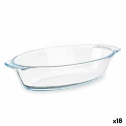 Kochschüssel Vivalto T7-07 Durchsichtig Borosilikatglas 700 ml 23,6 x 5,3 x 13 cm Mit Griffen (18 Stück)