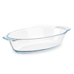 Kochschüssel Vivalto T7-07 Durchsichtig Borosilikatglas 700 ml 23,6 x 5,3 x 13 cm Mit Griffen (18 Stück)