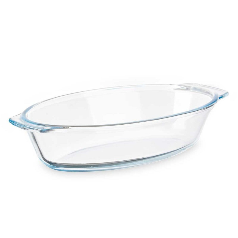 Serving Platter Vivalto T7-07 Transparent Borosilicate Glass 700 ml 23,6 x 5,3 x 13 cm With handles (18 Units)