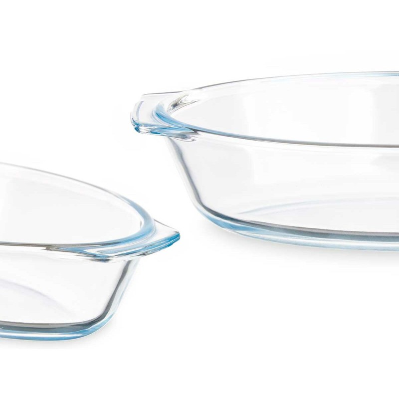 Serving Platter Vivalto T7-07 Transparent Borosilicate Glass 700 ml 23,6 x 5,3 x 13 cm With handles (18 Units)