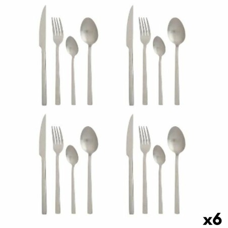 Cutlery Set Matt Silver Stainless steel (6 Units)