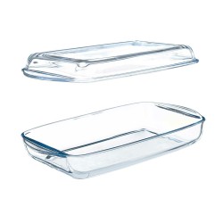 Tray with lid Pasabahce Borcam Transparent Borosilicate Glass 1,9 L (4 Units)