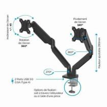 Support TV avec Bras Fellowes 8042501 Noir Multibras