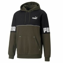 Sweat à capuche homme Puma Power Colorblock Vert Noir