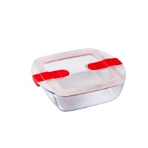 Lunchbox hermetisch Pyrex Cook&heat 1 L 20 x 17 x 6 cm Rot Glas (6 Stück)