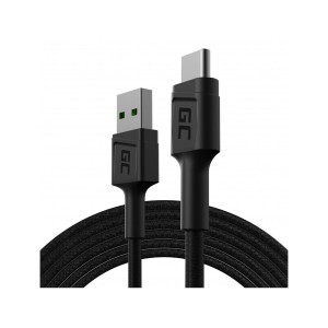 Adaptateur USB vers USB-C Green Cell KABGC19 Noir 2 m