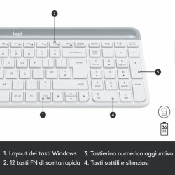 Tastatur Logitech 920-009197 Weiß QWERTY