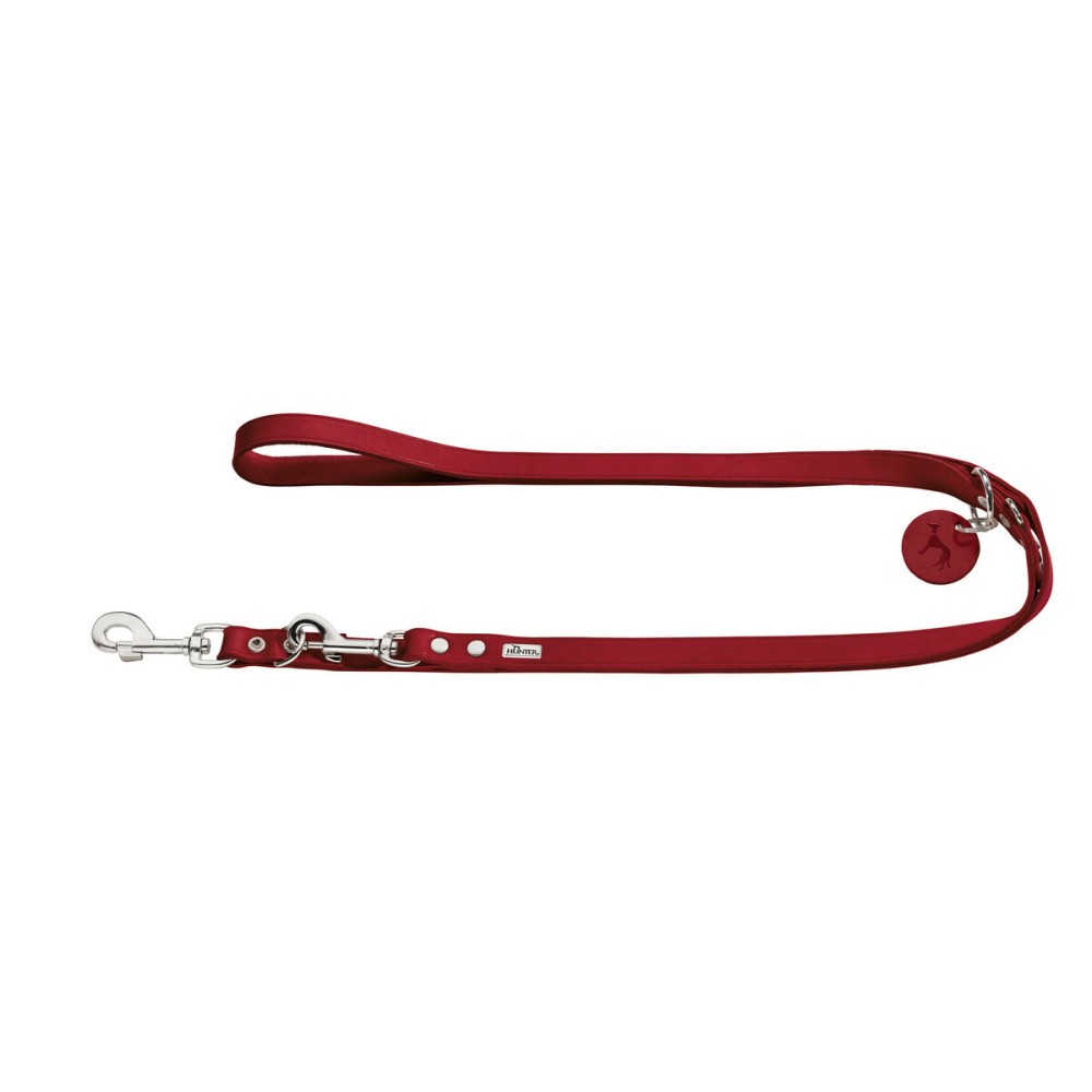 Laisse pour Chien Hunter Rouge 2 m Réglable Cuir