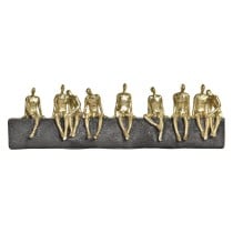 Decorative Figure DKD Home Decor Golden Resin Dark grey Persons Modern (45,3 x 6,8 x 13,7 cm)