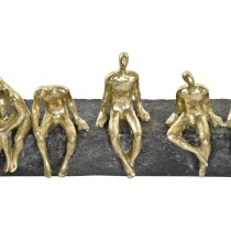 Decorative Figure DKD Home Decor Golden Resin Dark grey Persons Modern (45,3 x 6,8 x 13,7 cm)