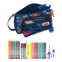 Trousse Scolaire avec Accessoires Hot Wheels Speed club Orange 20 x 11 x 8.5 cm (32 Pièces)