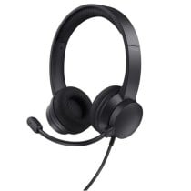 Headphones with Microphone Trust HS-201 Black