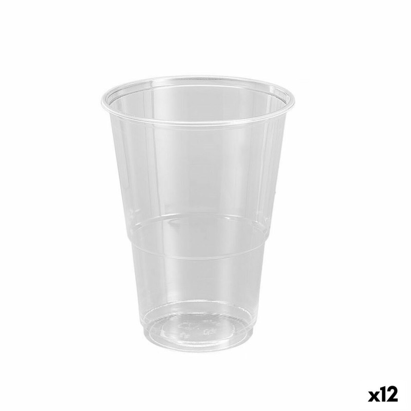 Set of reusable glasses Algon Plastic Transparent 25 Pieces 500 ml (12 Units)