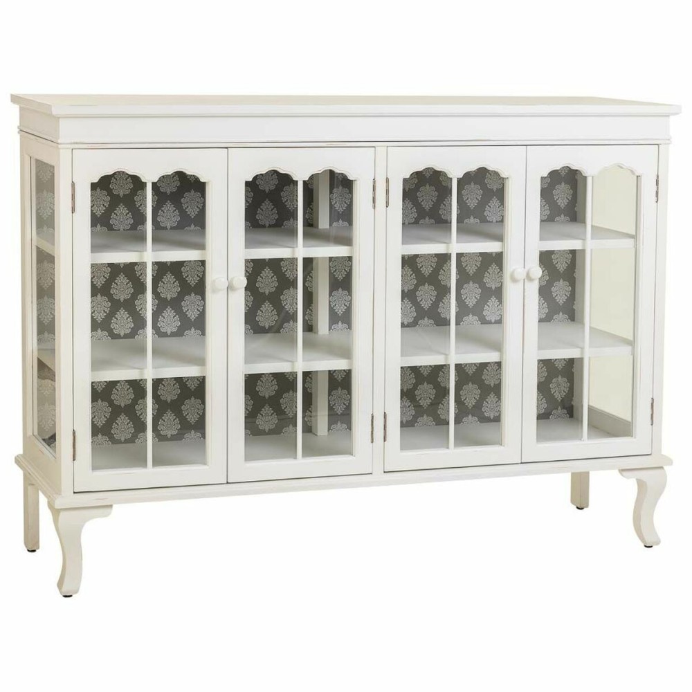 Buffet Alexandra House Living Blanc verre Bois d'épicéa Bois MDF 40 x 101 x 142 cm