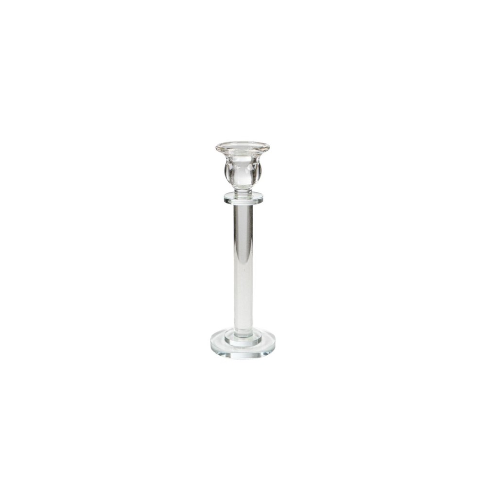 Candleholder Romimex Transparent Glass 5 x 22 x 5 cm