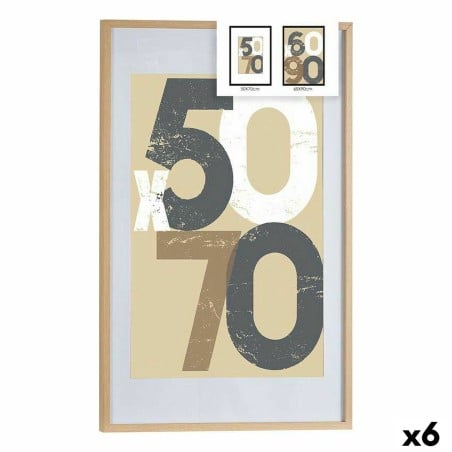 Photo frame 62,5 x 2,5 x 92,5 cm Natural Plastic MDF Wood (6 Units)