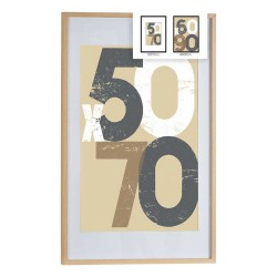 Fotorahmen 62,5 x 2,5 x 92,5 cm natürlich Kunststoff Holz MDF (6 Stück)