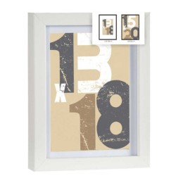 Bilderrahmen für die Wand Weiß Glas Holz MDF 18 x 23 x 2,5 cm (6 Stück)