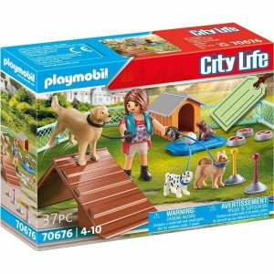 Playset Playmobil City Life Chien Formation 70676 (37 pcs)