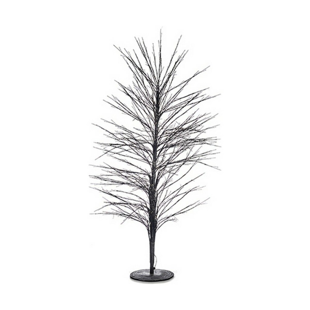 Sapin de Noël 70 x 150 x 70 cm Noir Métal Fibres optiques