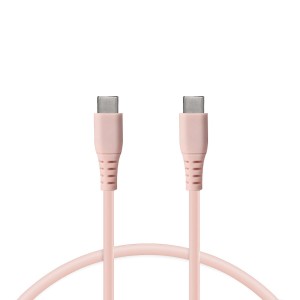 Câble de Données/Recharge avec USB KSIX Rose 1 m