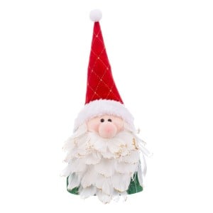 Décorations de Noël Multicouleur Plumes Sable Tissu Père Noël 12 x 36 cm