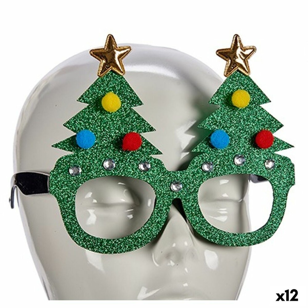 Lunettes Sapin de Noël Vert (12 Unités)