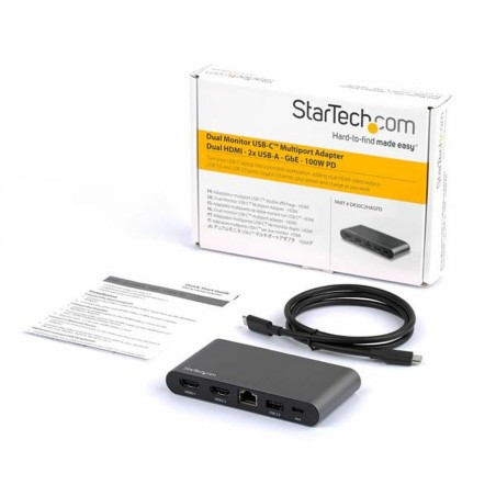 Hub USB Startech DK30C2HAGPD Schwarz Grau USB-C